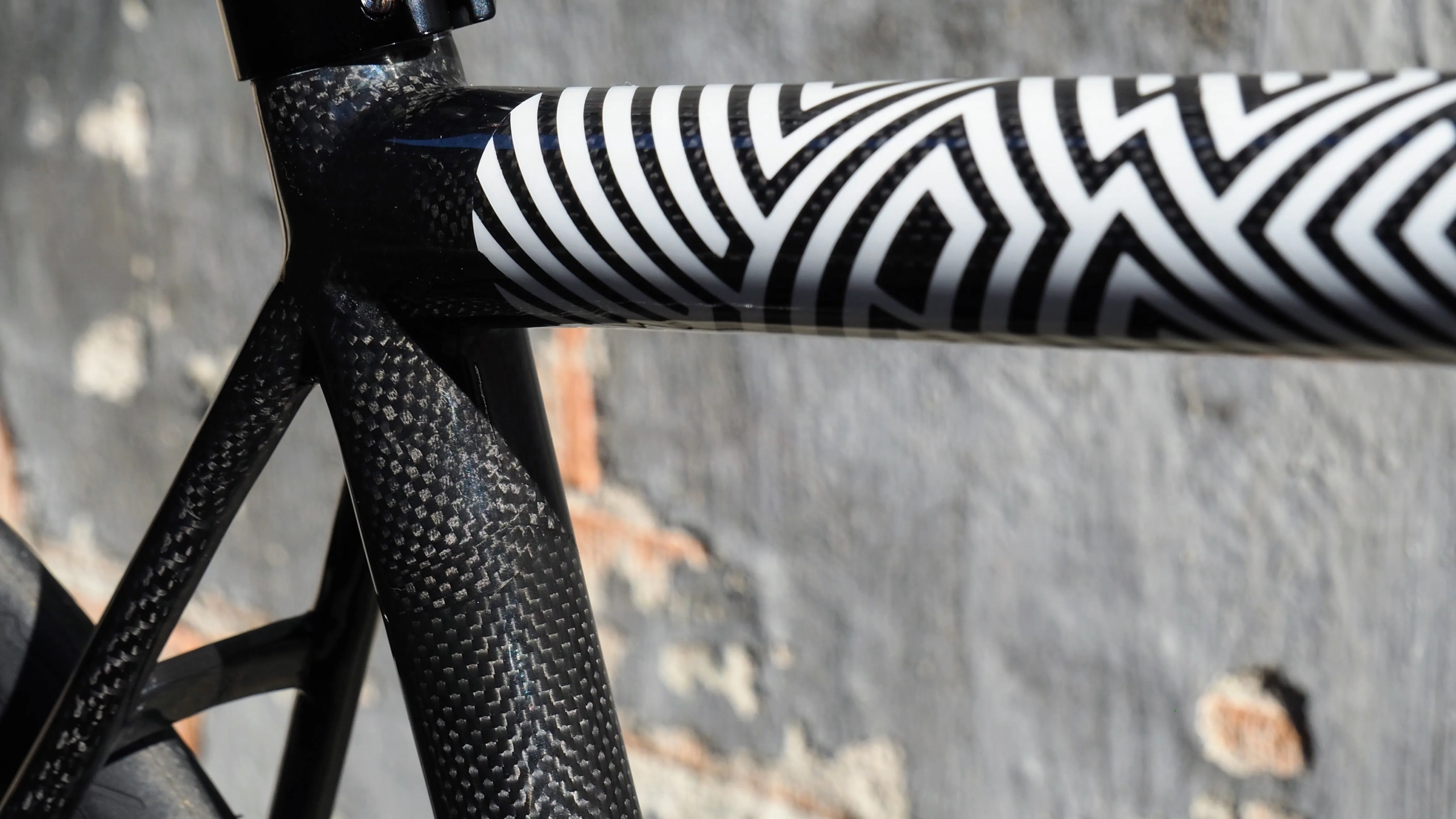 Carbon fiber weave/frame detail